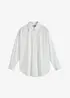 Oversized skjorte med knappestolpe, av 100% bomull, bonprix