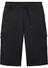 Lang cargo-bermudashorts i bomullstrikot, Regular Fit, bonprix
