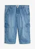 Regular Fit 3/4-cargojeans med stretch, Straight, bonprix