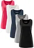 Lang topp i 100% bomull (5-pack), bonprix
