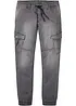 Regular Fit sweat-jeans med cargolommer, Straight, bonprix