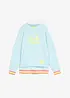 Oversized sweatshirt med fargerike ermekanter, bonprix