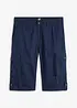 Lang cargo bermudashorts i lett linmiks, Regular Fit, bonprix