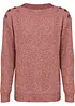 Oversized genser med knapper, bonprix
