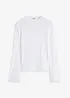 Ribbet langermet topp, bonprix