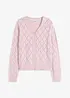 Cardigan med hullmønster, bonprix