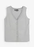 Finstrikket vest med knapper, bonprix