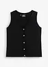 Finstrikket vest med knapper, bonprix