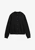 Sweat-bomberjakke med knapper, bonprix