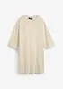 Oversized, lang topp i 100% økologisk bomull, bonprix