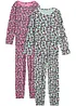 Pyjamas i myk bomull (4-delt sett), bonprix