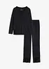 Pyjamas med delikat blonde, bonprix