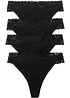 Stringtruse (4-pack) med bomull, bonprix