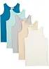 Singlet med myk bomull (5-pack), bonprix
