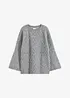 Oversized genser med flettemønster, bonprix