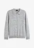 Cardigan med glidelås, krage og resirkulert bomull, bonprix