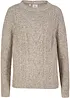 Oversized genser med flettemønster, bonprix