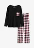 Pyjamas med flanellbukse, bonprix