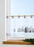 Gardinkappe med broderte hus, bonprix