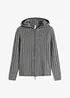 Cardigan i ribbestrikk med hette, bonprix