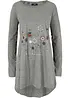 Lang topp i oversized modell med rund hals, bonprix