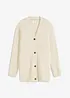 Grovstrikket cardigan i myk garnmiks med ull, bonprix