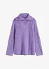 Ribbestrikket half zip genser, bonprix