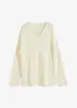 Oversized genser med ull, bonprix