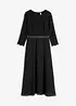Midikjole i lett chiffon med overdel i blondemateriale, bonprix