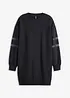 Sweatshirtkjole med mesh-innfellinger, bonprix
