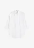 Oversized skjorte i bomull med 3/4-lange ermer, bonprix