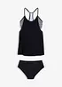 Lang tankini i lag på lag-look (2-delt sett), bonprix