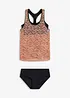 Tankini med elastiske blonder (2-delt sett), bonprix