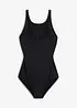 Shape-badedrakt, middels formende med transparent mesh, bonprix