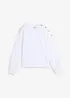 Sweatshirt med knapper, bonprix