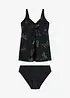 Lang tankini med V-hals (2-delt sett), bonprix