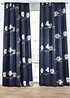 Lystett gardin med ugle-print og resirkulert polyester (1-pack), bonprix