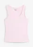 Ribbet singlet i myk viskose, bonprix