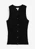 Vest i ribbestrikk, bonprix