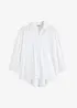 Bluse med lengre bakstykke og ballongermer, bonprix