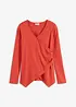 Ribbet topp i omslagsstil, bonprix
