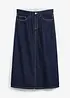 Jeansskjørt Mid Waist, komfortlinning, super soft, bonprix