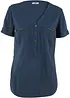 Bluse i viskose, kort arm, bonprix