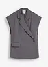 Lang vest med skulderputer, bonprix