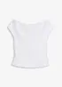 Off shoulder-topp i økologisk bomull, bonprix