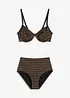Bøyle-bikini i glitrende materiale (2-delt sett), bonprix