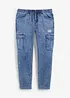 Regular Fit-pull on-cargojeans med stretch, Tapered, bonprix