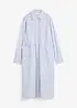 Kjole med skjortekrage av ren bomull, bonprix