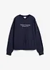 Oversized sweatshirt med broderi, bonprix