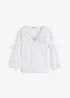 Bluse i lett materiale med volanger, bonprix